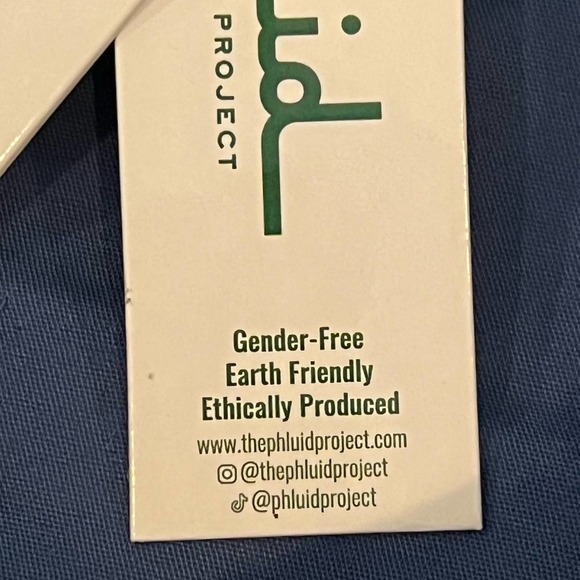 THE PHLUID PROJECT GENDER INCLUSIVE CROSSOVER ANKLE PANT BLUE NWT SIZE SMALL - Picture 10 of 13